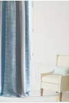 (4 szín) Boras egyszínű nyomott dimout R-150 cm (608)-Szürke-denim csikos