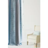 (4 szín) Boras egyszínű nyomott dimout R-150 cm (608)-Szürke-denim csikos