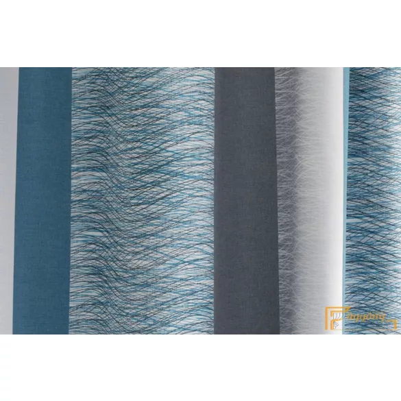 (4 szín) Boras egyszínű nyomott dimout R-150 cm (608)-Szürke-denim csikos