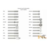 (5 szín 5 méret) Dupla fém belső sínes rúdkarnis szett Modern oldalfali szereléssel Ø19 mm - Matt króm -200cm