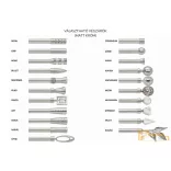 (7 szín 5 méret) Dupla fém rúdkarnis szett Modern oldalfali szereléssel Ø19 mm - Matt króm -200cm