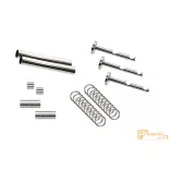 (7 szín 5 méret) Dupla fém rúdkarnis szett Modern oldalfali szereléssel Ø19 mm - Inox -200cm