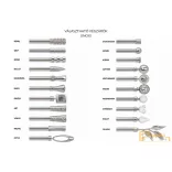 (7 szín 5 méret) Dupla fém rúdkarnis szett Modern oldalfali szereléssel Ø19 mm - Inox -200cm