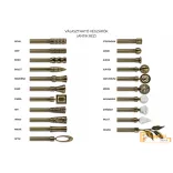 (5 szín 5 méret) Dupla fém belső sínes rúdkarnis szett Modern oldalfali szereléssel Ø19 mm - Antik réz -200cm