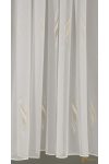 (2 méret 2 szín) Hímzett voila függöny Monza 12 Fehér Barna 210 cm+ózs