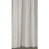 (2 méret 2 szín) Hímzett voila függöny Monza 12 Fehér Barna 290 cm+ózs