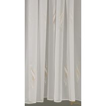   (2 méret 2 szín) Hímzett voila függöny Monza 12 Fehér Barna 290 cm+ózs