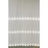 (2 méret 2 szín) Klasszikus hímzett minta Palermo 10 Fehér 210 cm+ózs