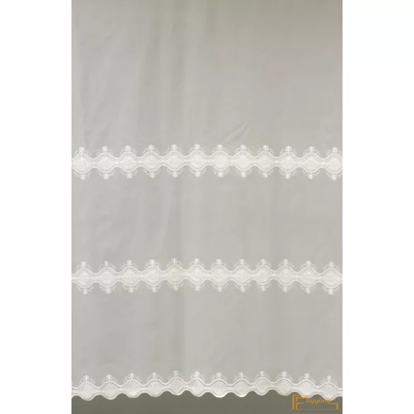(2 méret 2 szín) Klasszikus hímzett minta Palermo 10 Fehér 210 cm+ózs