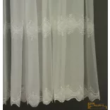(2 méret 2 szín) Klasszikus hímzett minta Palermo 10 Fehér 210 cm+ózs