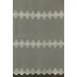 (2 méret 2 szín) Klasszikus hímzett minta Palermo 12 Ecru 210 cm+ózs