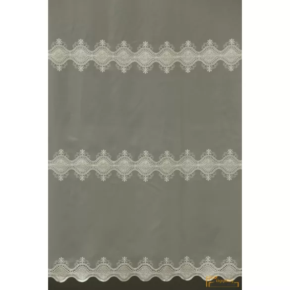 (2 méret 2 szín) Klasszikus hímzett minta Palermo 12 Ecru 210 cm+ózs