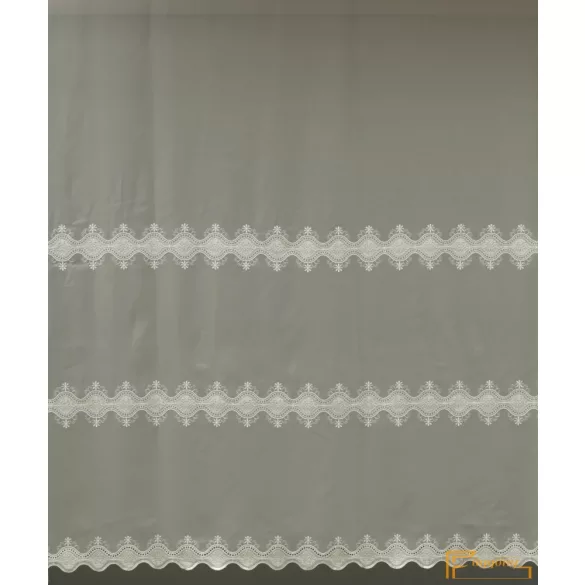 (2 méret 2 szín) Klasszikus hímzett minta Palermo 12 Ecru 210 cm+ózs