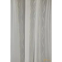   (3 szín) Hullám mintás függöny Preston 11 Fehér Ecru 290 cm+ózs