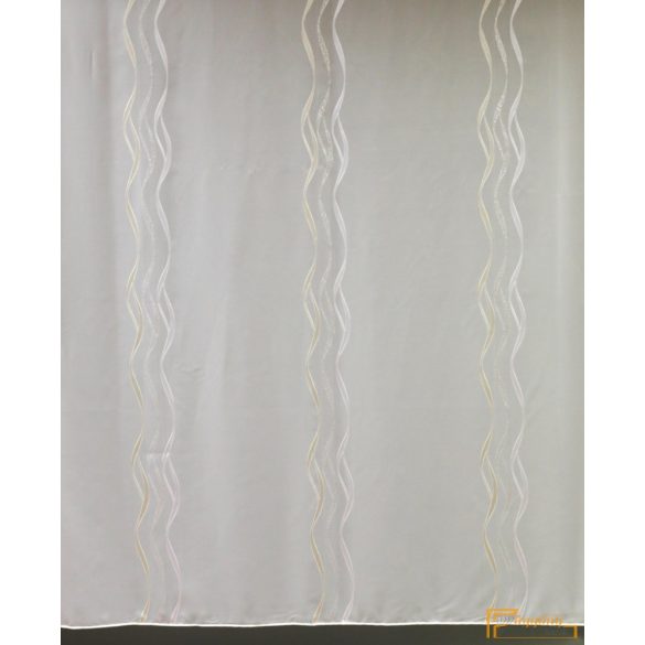 (3 szín) Hullám mintás függöny Preston 11 Fehér Ecru 290 cm+ózs