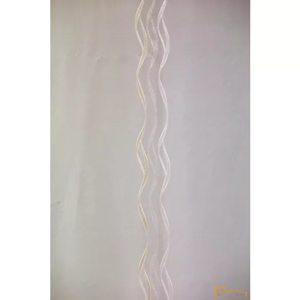(3 szín) Hullám mintás függöny Preston 11 Fehér Ecru 290 cm+ózs