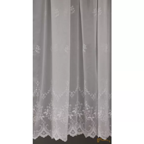 (2 méret 2 szín) Hímzett minta Ravenna10 Fehér 210 cm+ózs