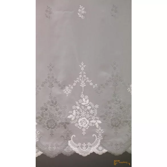(2 méret 2 szín) Hímzett minta Ravenna11 Ecru Szürke 290 cm+ózs