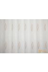 (3 szín) 8039 Nyírt szable vasaláskönnyített -  Fehér alapon cappuccino és fehér levél minta -310cm