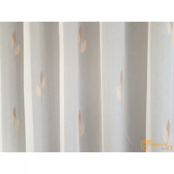 (3 szín 2 méret) Bonita levél mintás nyírt sable függöny 175cm-Ecru
