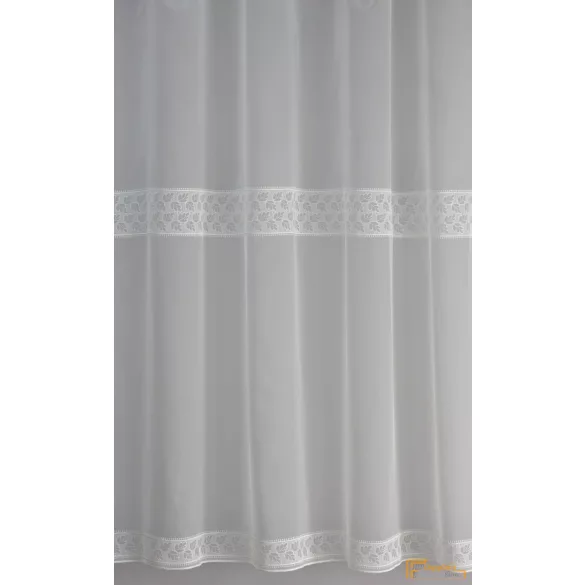 Két sorban hímzett voile függöny - 290cm