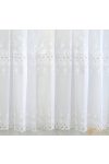 (2 méret) Sable alapon két sorban hímzett fehér elegáns fényáteresztő -280cm