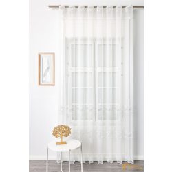   (2 szín) Három sorban hímzett szable függöny - Ecru-280cm