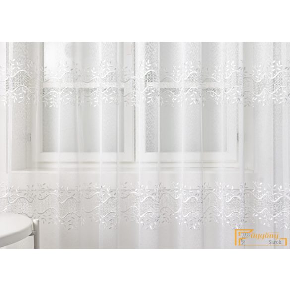(2 szín) Három sorban hímzett szable függöny - Ecru-280cm