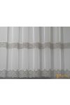 (3 szín) Linka selyem voile fényáteresztő - Ezüst hímzéssel - 290 cm 