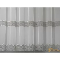   (3 szín) Linka selyem voile fényáteresztő - Ezüst hímzéssel - 290 cm 