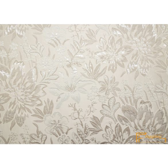 (6 szín) Meteora 3D mintával készült sötétítő függöny.305 cm. Bézs alapon bézs virág minta