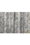 (6 szín) Meteora 3D mintával készült sötétítő függöny.305 cm. Ezüst alapon bézs- szürke virág minta