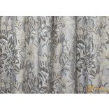 (6 szín) Meteora 3D mintával készült sötétítő függöny.305 cm. Ezüst alapon bézs- szürke virág minta