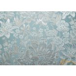 (6 szín) Meteora 3D mintával készült sötétítő függöny.305 cm. Vízkék alapon bézs virág minta