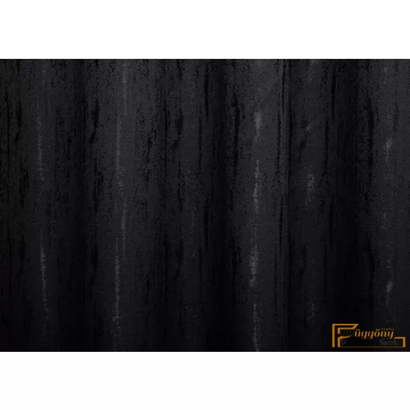 (8 szín) Mora koptatott hatású, jacquard szövésű dekor függöny - Fekete - 275cm