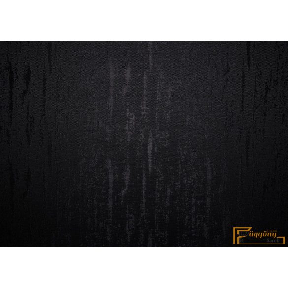 (8 szín) Mora koptatott hatású, jacquard szövésű dekor függöny - Fekete - 275cm