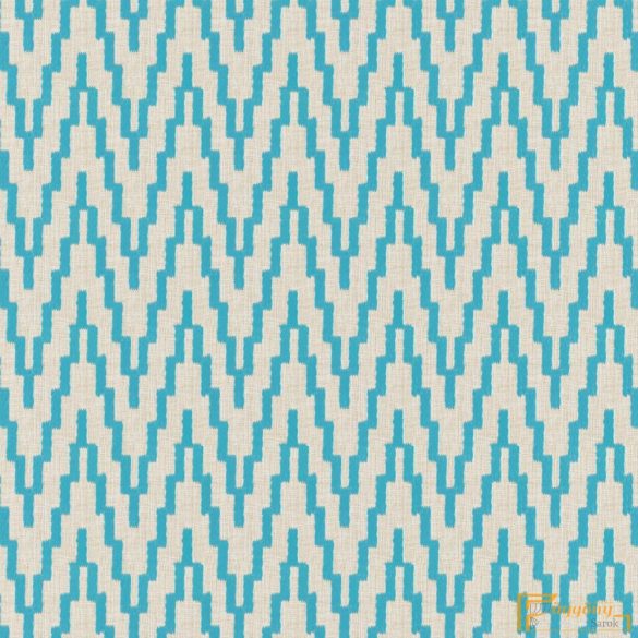 (11 szín) Kültéri textil OUT Running -  Fehér alapon vízkék absztrakt minta- 09