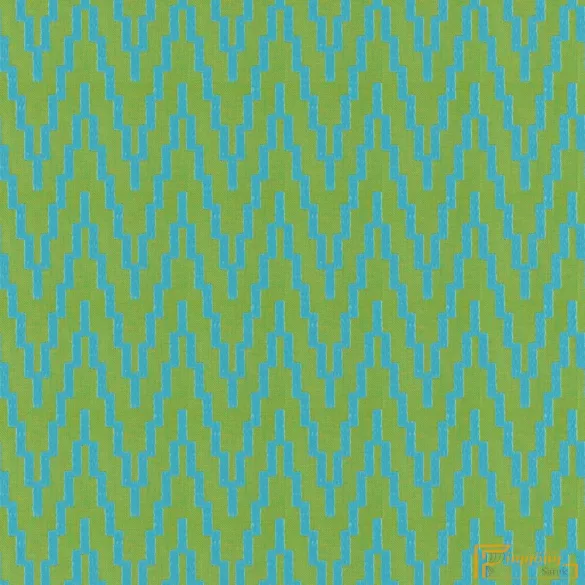 (11 szín) Kültéri textil OUT Running - Menta zöld alapon jégkék absztrakt minta- 11