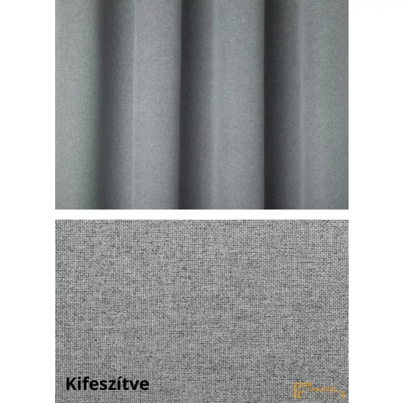 (20 szín) Lángmentes Black out függöny - Rodrigo 300cm - Közép szürke-kékes