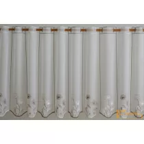 (3 méret) Hímzett vitrage függöny-Caffe latte -45 cm