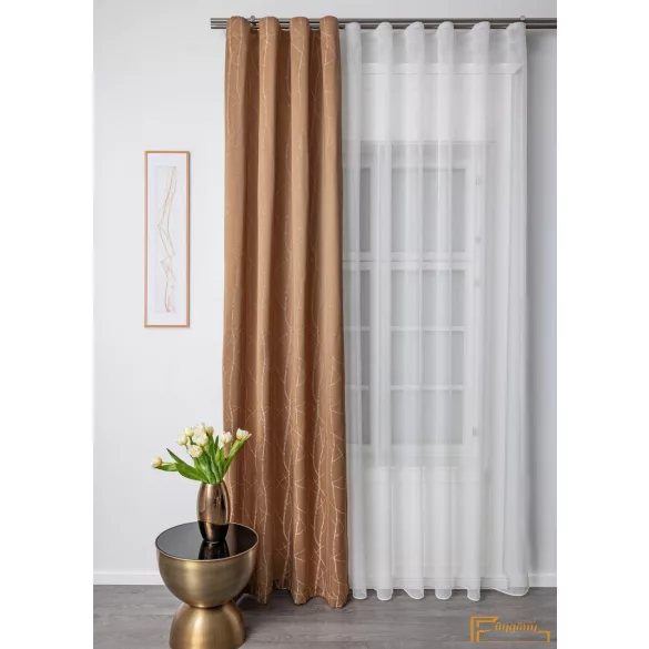 (8 szín) Andorra dekorációs függöny - Cappuccino mintás- 290cm