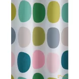 (2 szín) Dotty dekorációs függöny-Zöld-mustár.