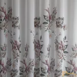 (2 szín) Lupita nyomott voile dekorációs függöny-mályva cappuccino színű minta