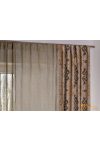 (6 szín) PASCAL dekor függöny - Világos szürke alap fekete-cappuccino modern-320cm