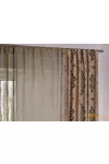 (6 szín) PASCAL dekor függöny - Világos szürke alap fekete-cappuccino modern-320cm
