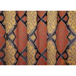 (6 szín) PASCAL dekor függöny -  Szürke alap terrakotta-arany modern mintás-320cm