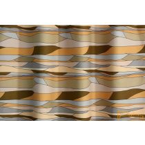   (2 szín) Sahara sivatag mintás dekor függöny-Cappucino-bézs
