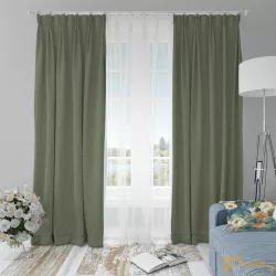   (8 szín) Sunstopper üni 100 % black out függöny 280 cm- Moha