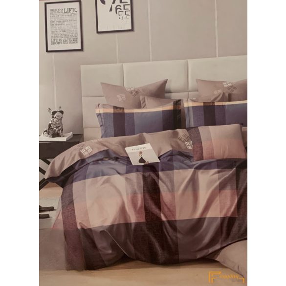 7 részes pamut kocka mintás ágyneműhuzat szett - Alex4