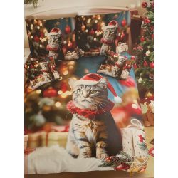 Karácsonyi 3 részes ágyneműhuzat 3D - Karácsonyi cica